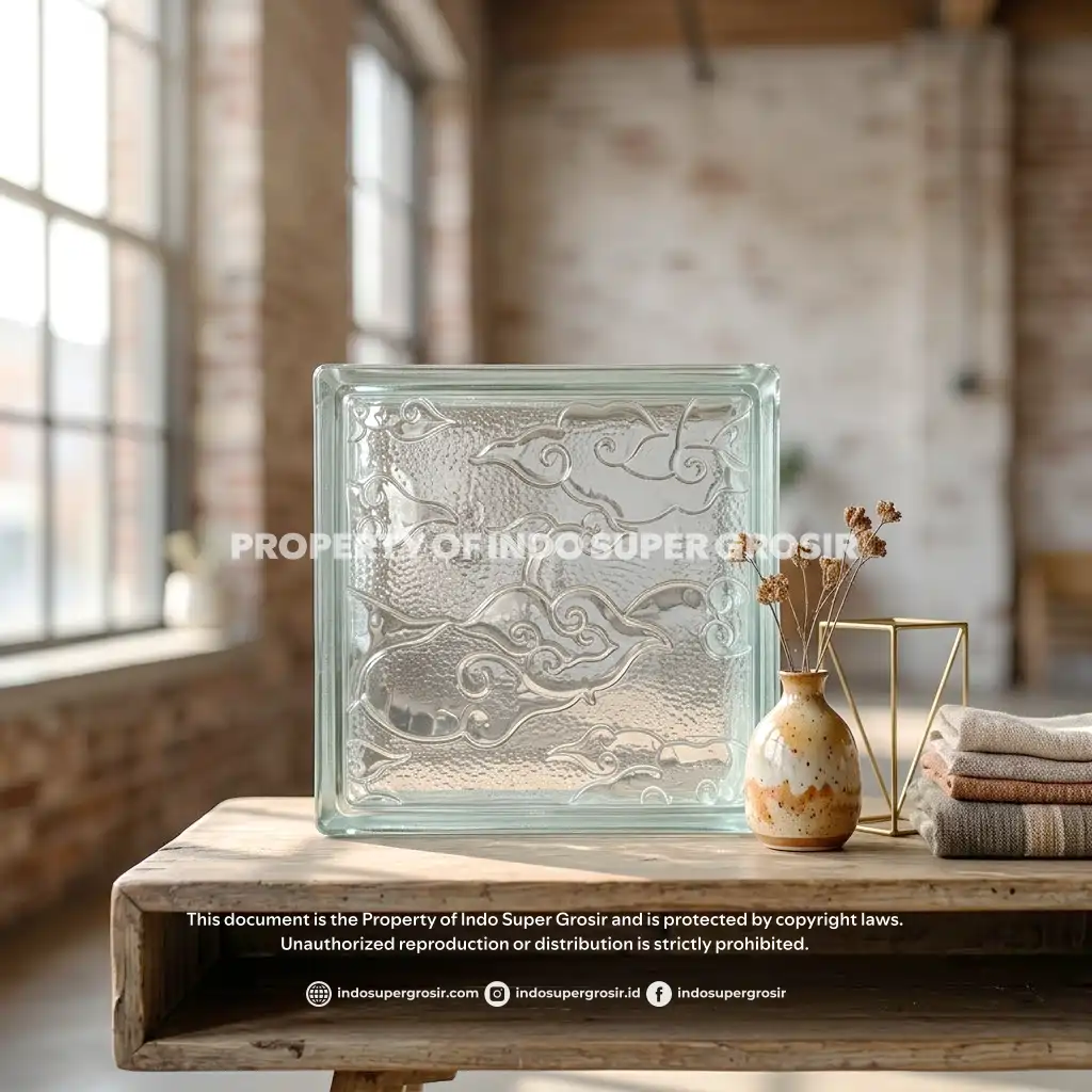 HOT ITEM GLASS BLOCK 190X190X95MM MEGA MENDUNG