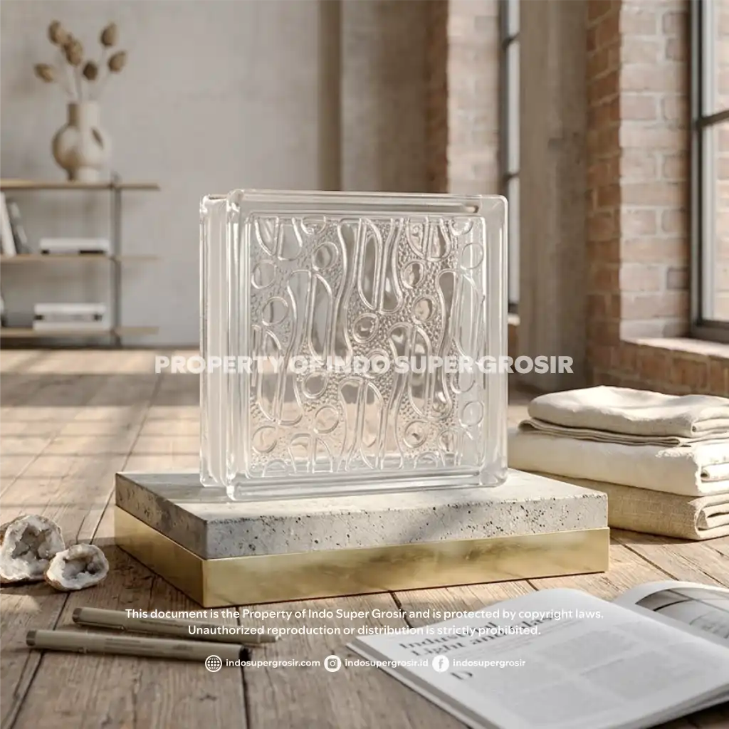 HOT ITEM GLASS BLOCK 190X190X95MM PARANG